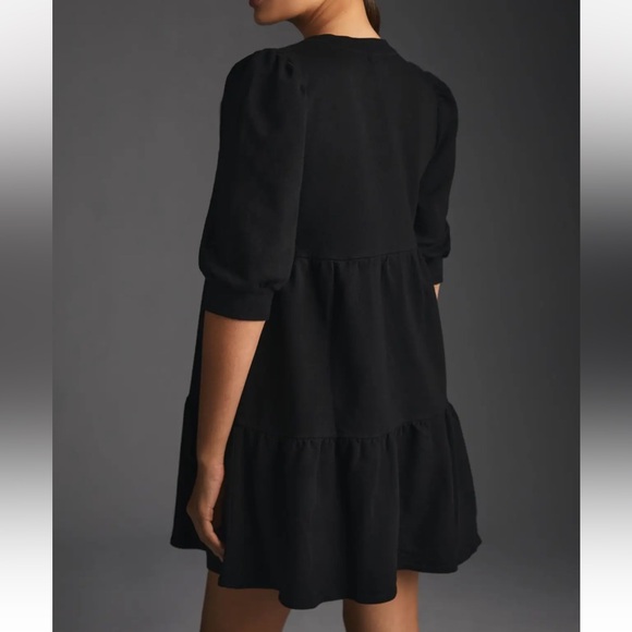 Anthropologie T.LA Savannah Black Sweatshirt Dress - Picture 9 of 16